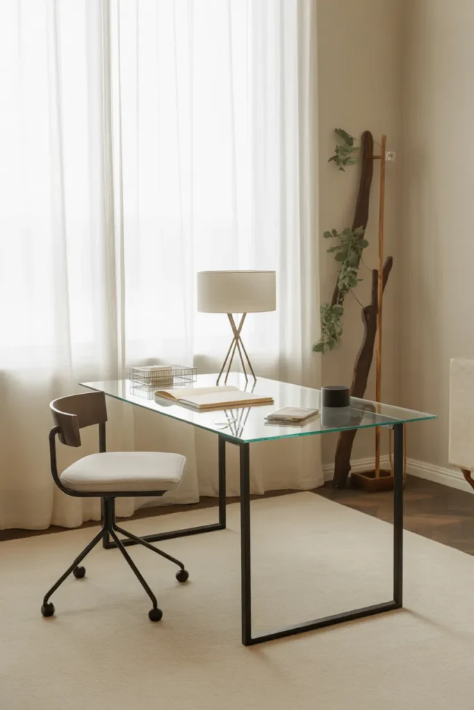  Modern Glass Desk Setup