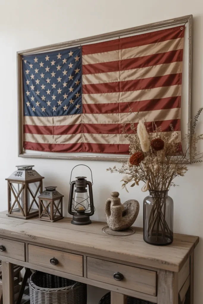   Vintage Flag Display