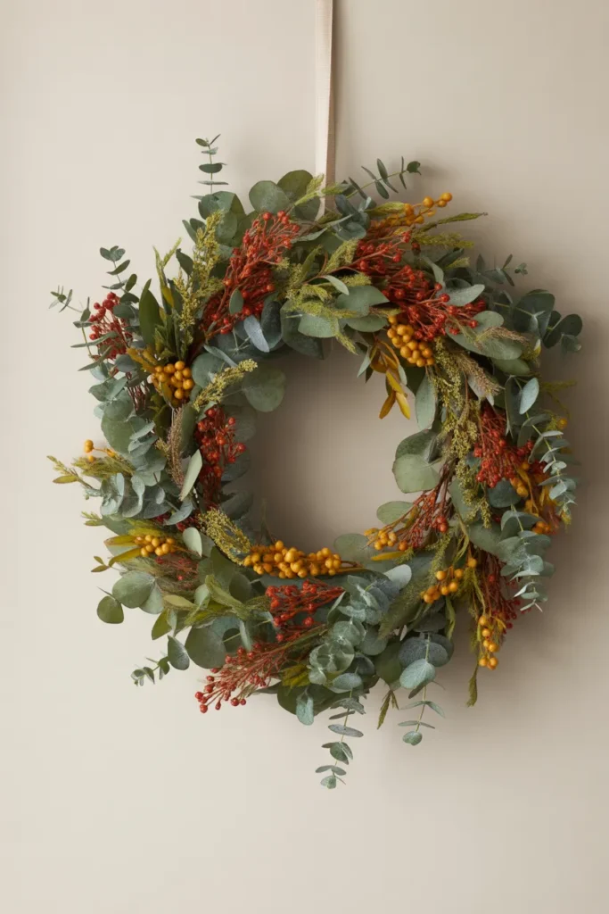  Berry and Eucalyptus Wreath