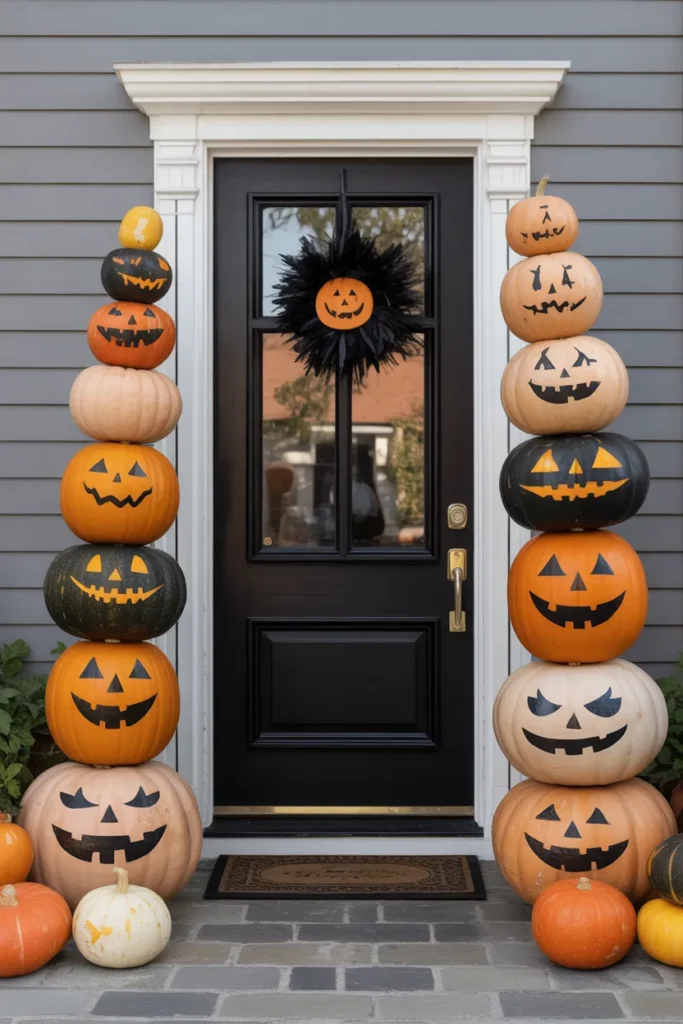   Pumpkin Stack Pillars