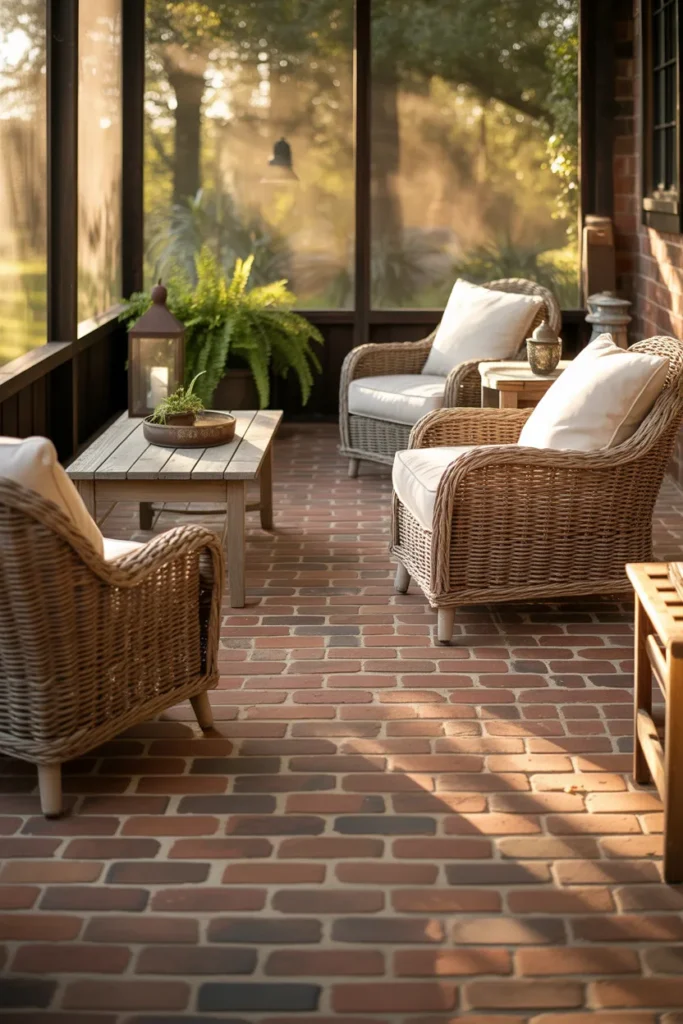  Brick-Floored Screened Porch
