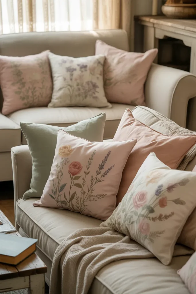   Floral Accent Pillows for Comfort