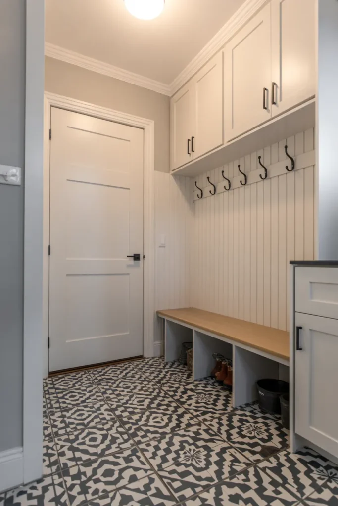 Patterned Tile Statement Floor