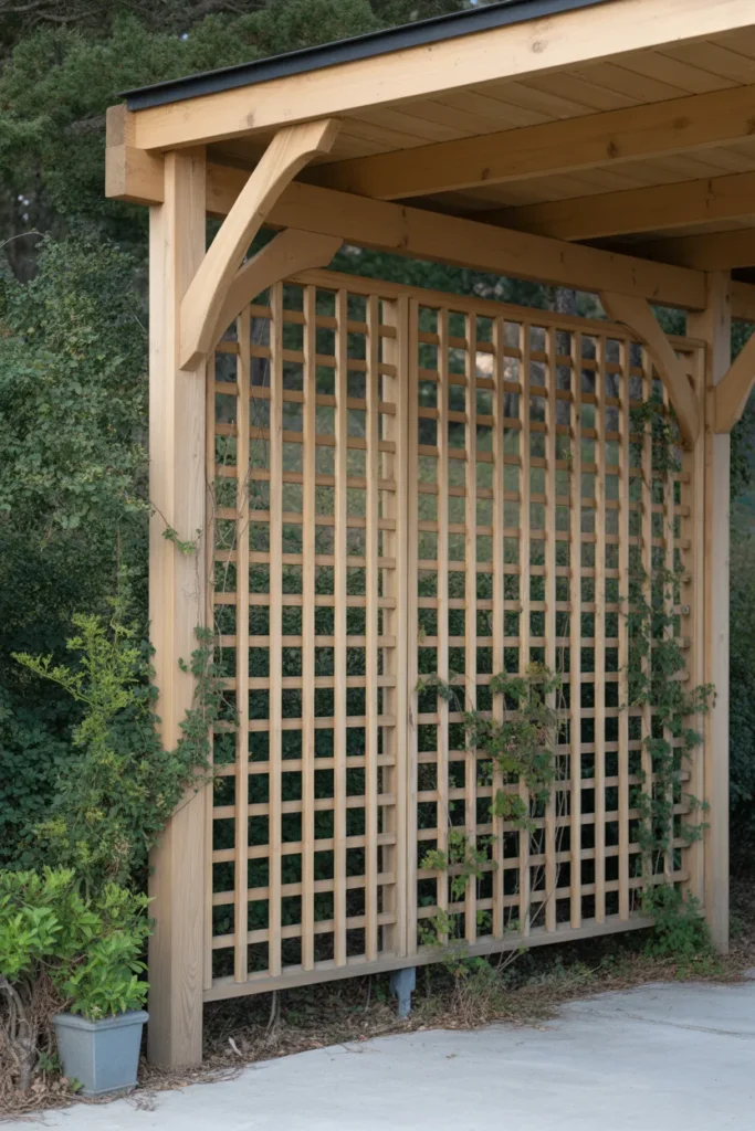  Carport with Trellis Sides