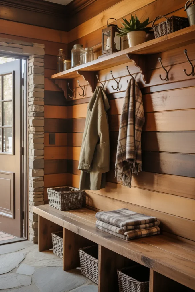  Rustic Cabin-Inspired Mudroom