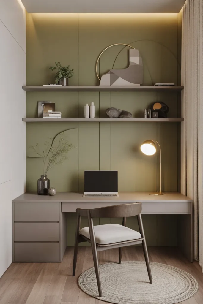  Study Desk with Accent Wall
