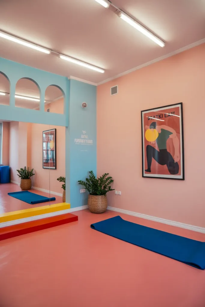  Color-Pop Fitness Room