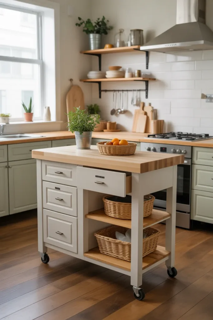   Compact Island for Small Kitchens
