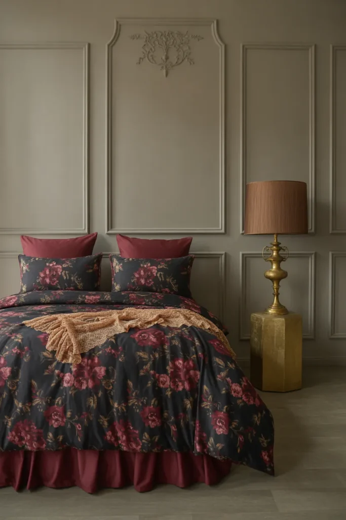 Dark Floral Bedding