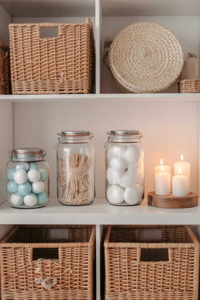   Hide Laundry Supplies in Decorative Jars