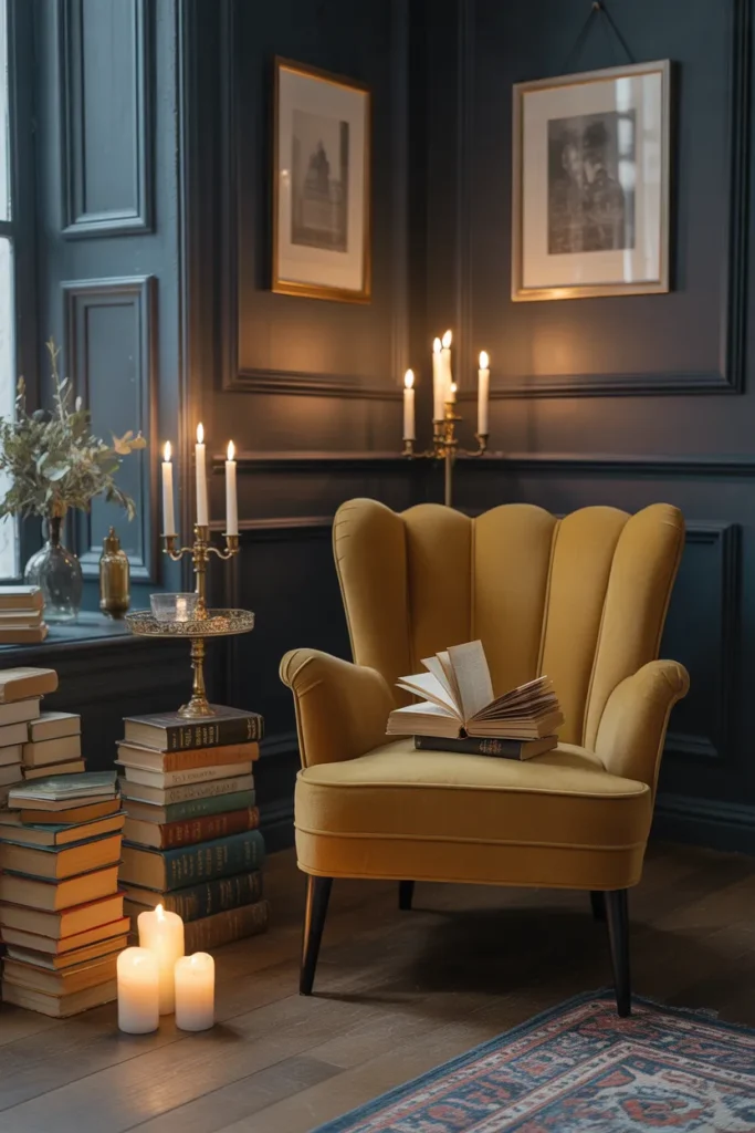 Candle and Book Corner