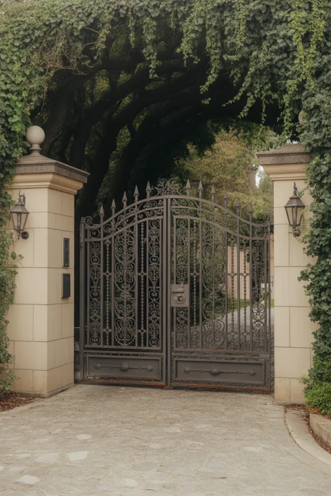 Driveway with Decorative Gates