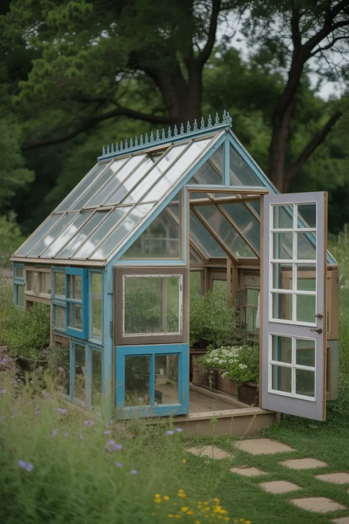  Reclaimed Window Greenhouse