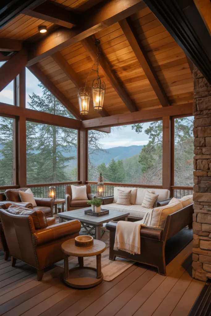   Luxury Lodge-Style Screened Porch