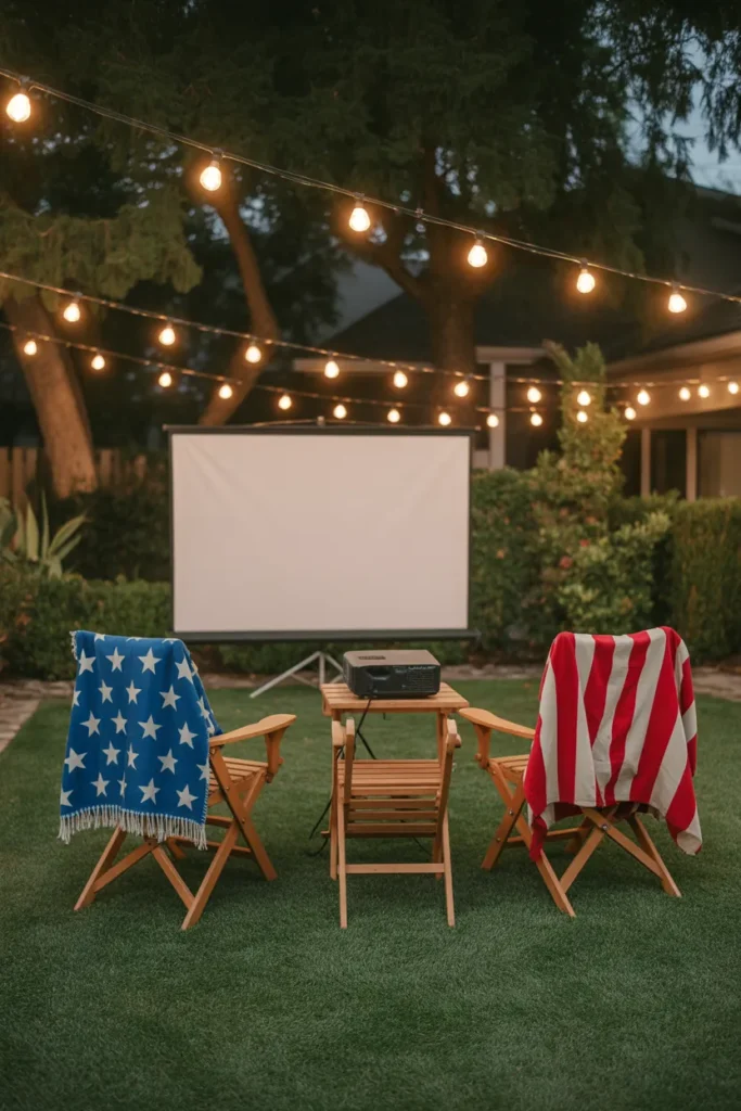  Outdoor Movie Night Setup