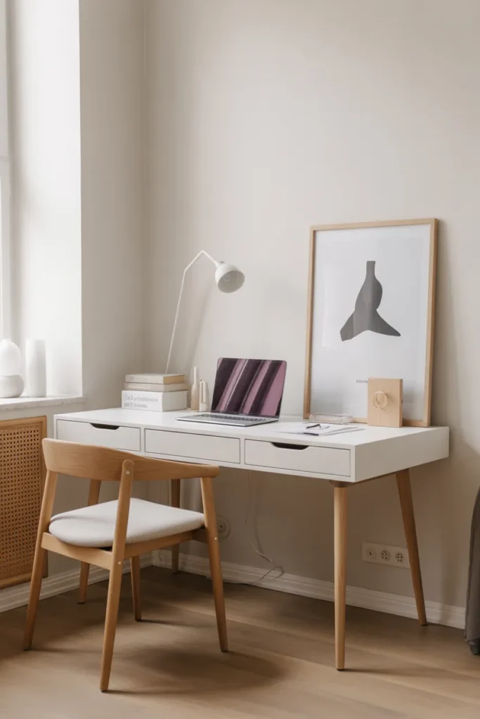 Scandinavian Minimalist Desk Setup