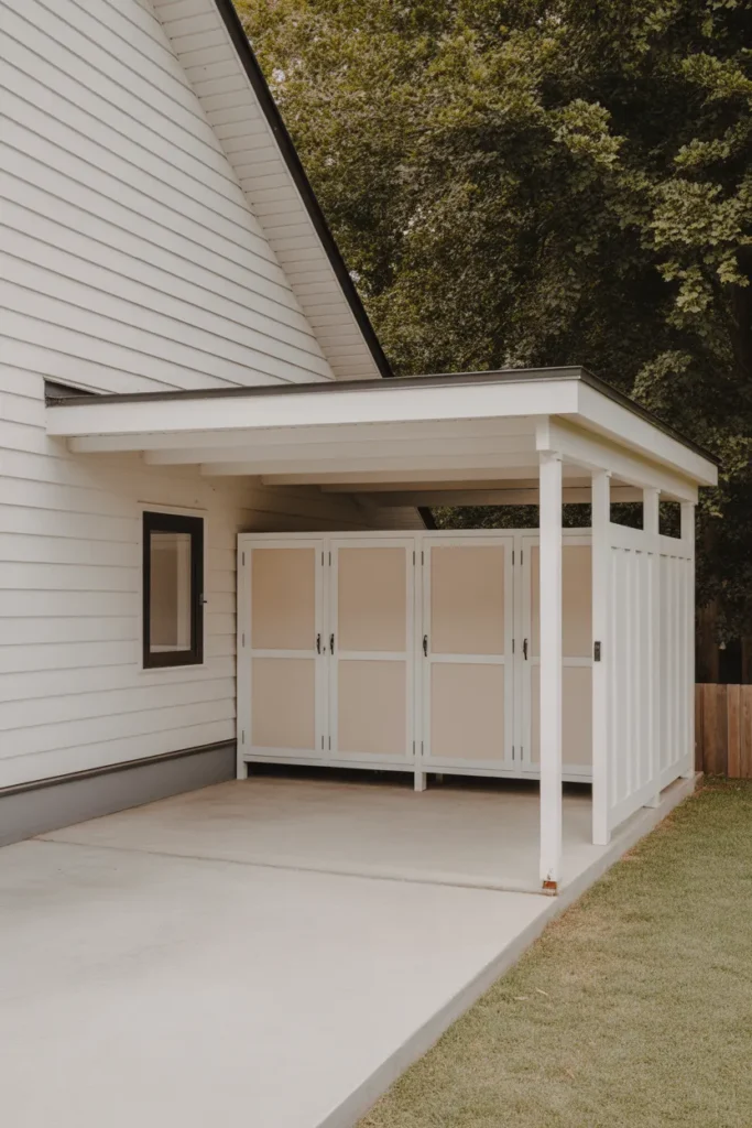  Attached Carport with Storage