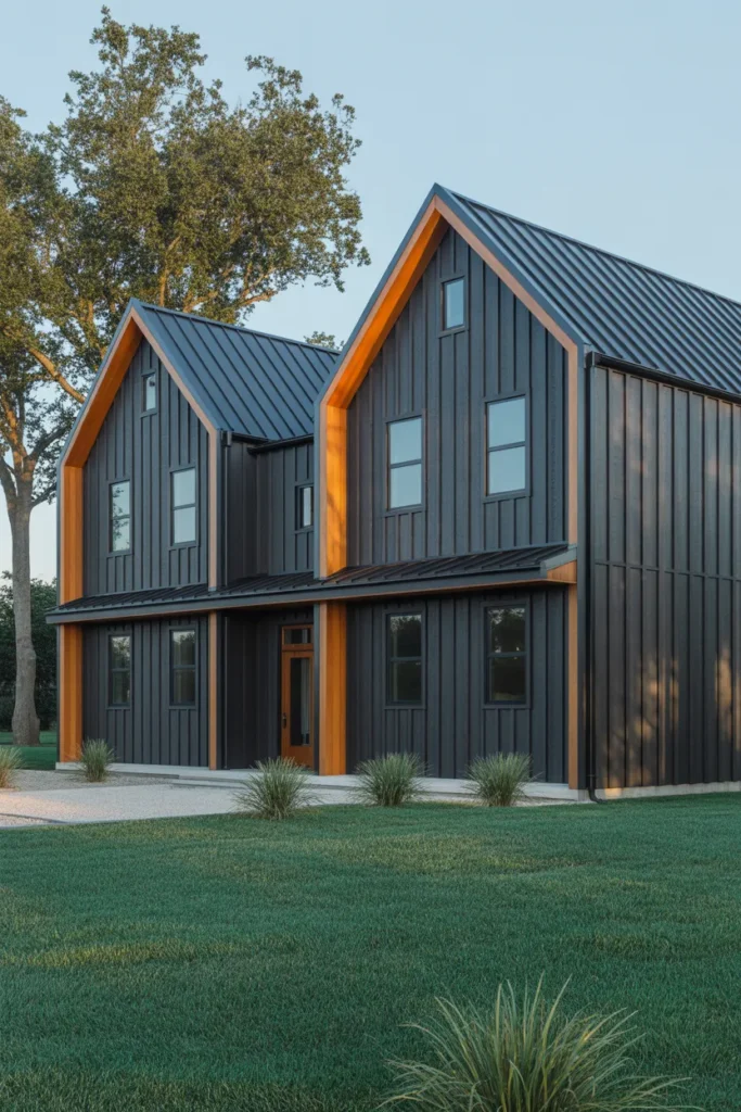  Black Barn-Style Farmhouse Exterior