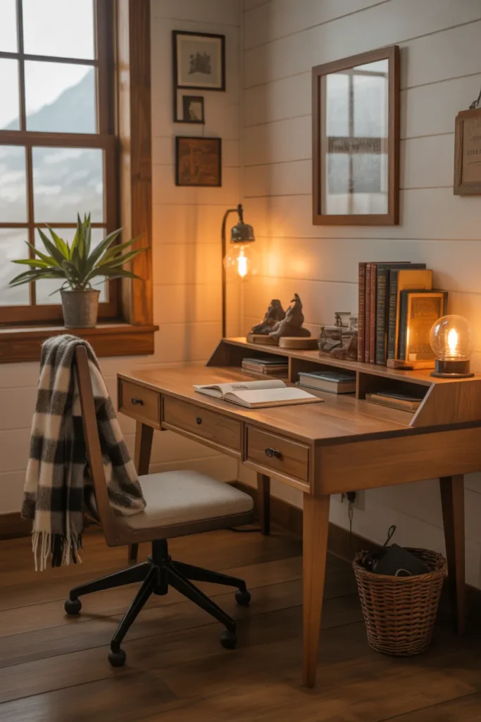 Rustic Cabin-Inspired Office