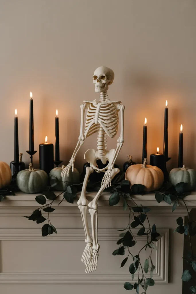 Chic Skeleton Mantel Display