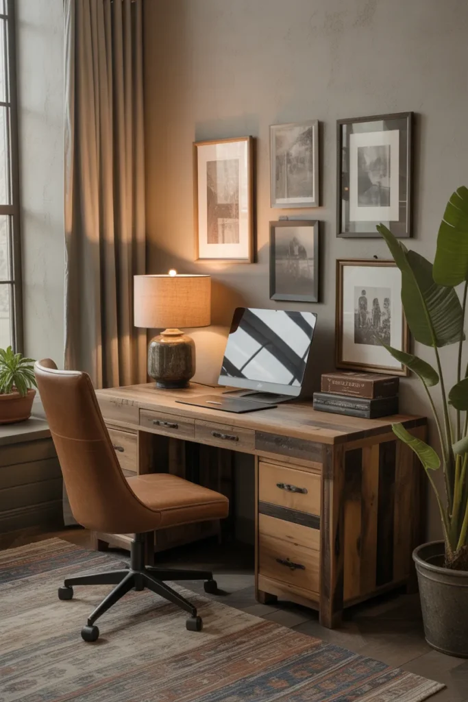  Rustic Wooden Study Space