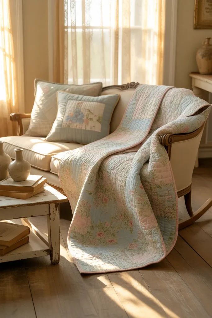  Handmade Quilts on Sofas and Chairs