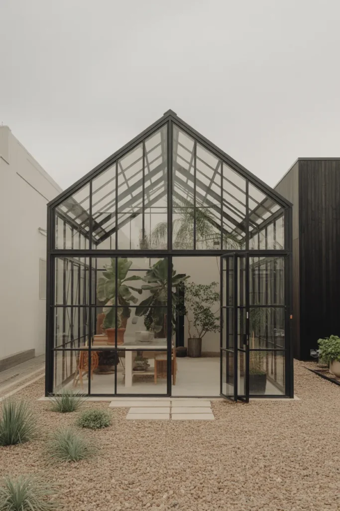   Industrial Steel-Framed Greenhouse