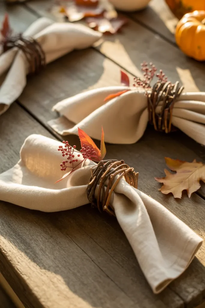  Natural Twig Napkin Rings