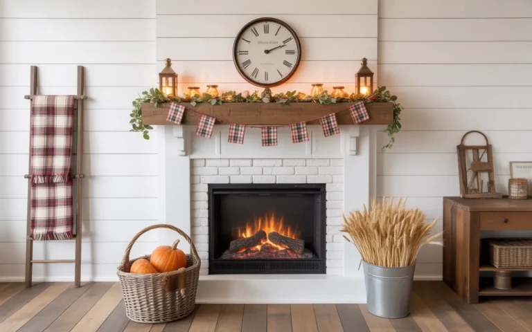 fall fireplace decor ideas