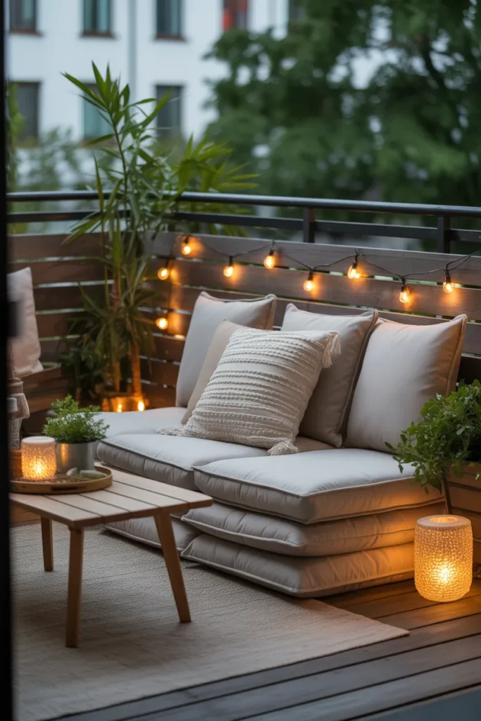  Cozy Balcony Seating with Floor Cushions