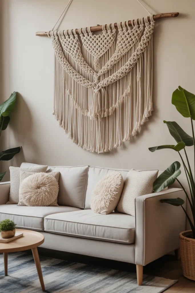   Macramé Wall Hanging for a Boho Touch