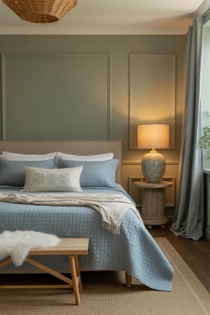  Denim Blue & Sage Cozy Classic