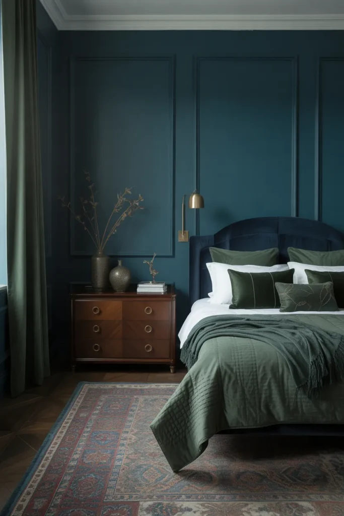   Deep Blue & Hunter Green Sophisticated Blend