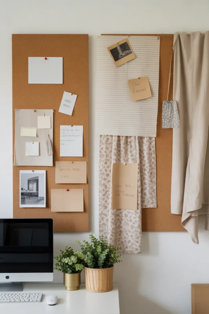  Fabric-Covered Cork Boards