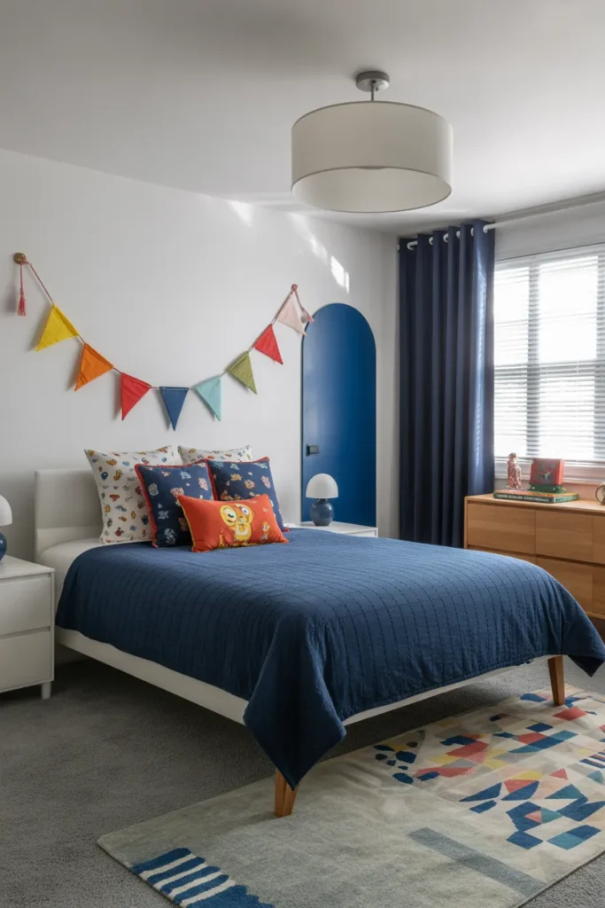   Navy Blue Kids’ Bedroom
