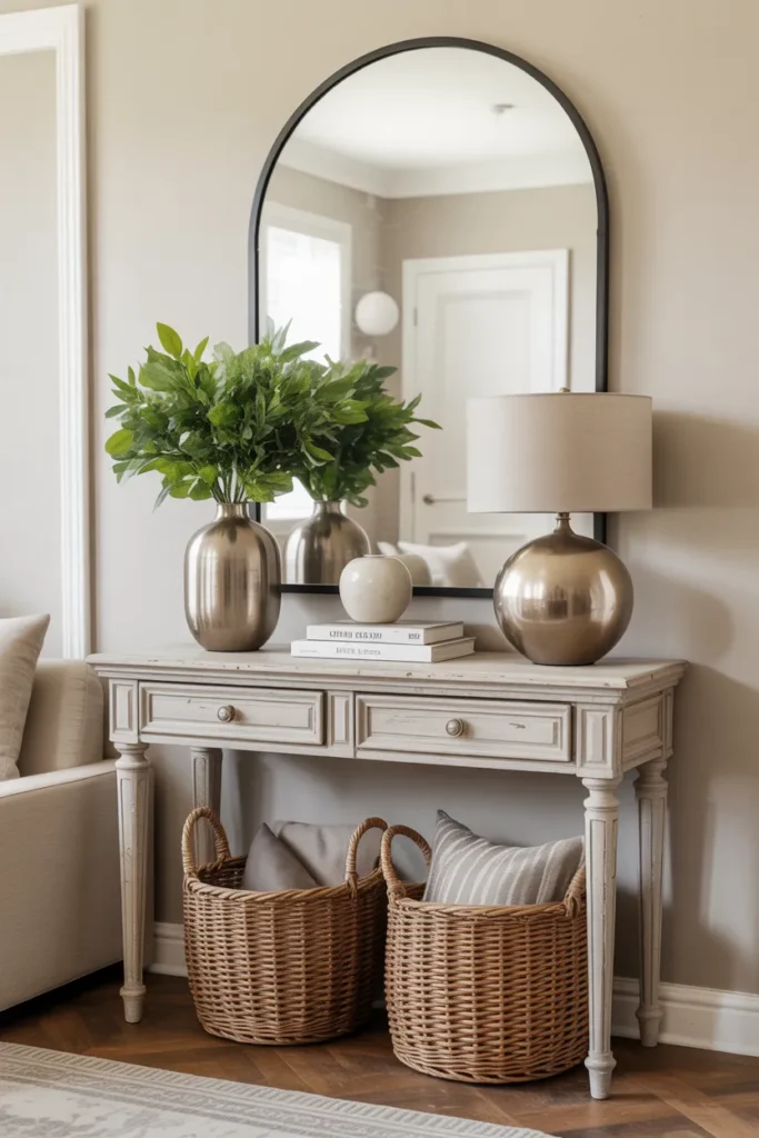  Mirror Wall Above a Console Table