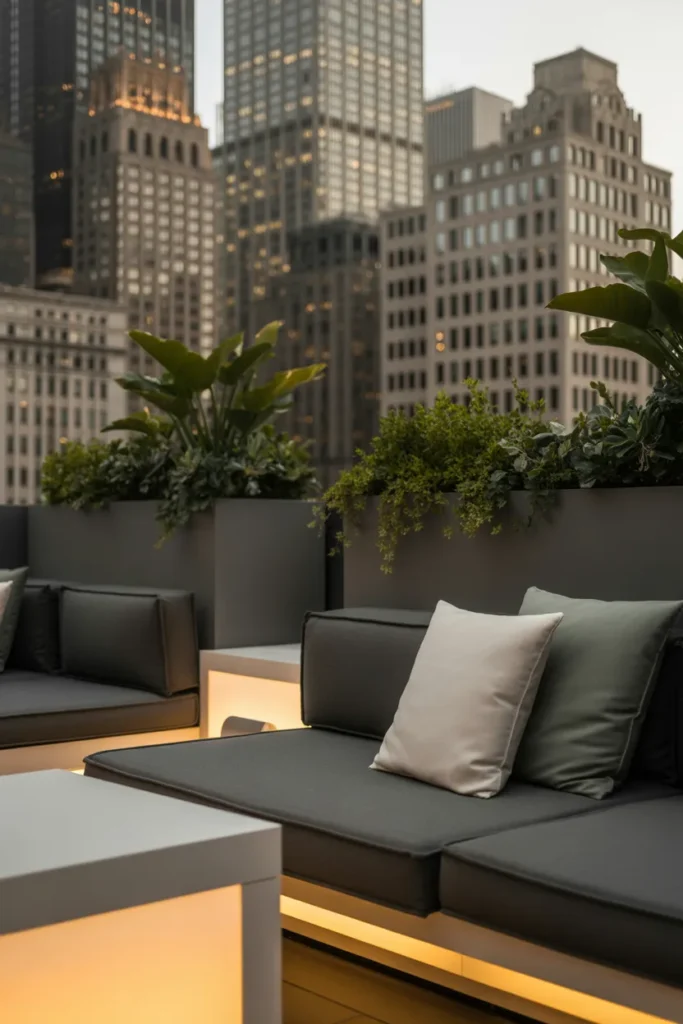   Chic Urban Rooftop Patio