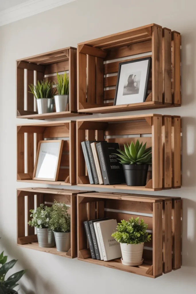  Wooden Crate Wall Display