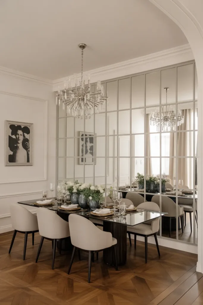  Mirror Wall in the Dining Area
