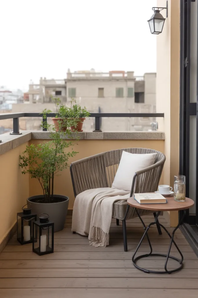   Cozy Balcony Reading Corner