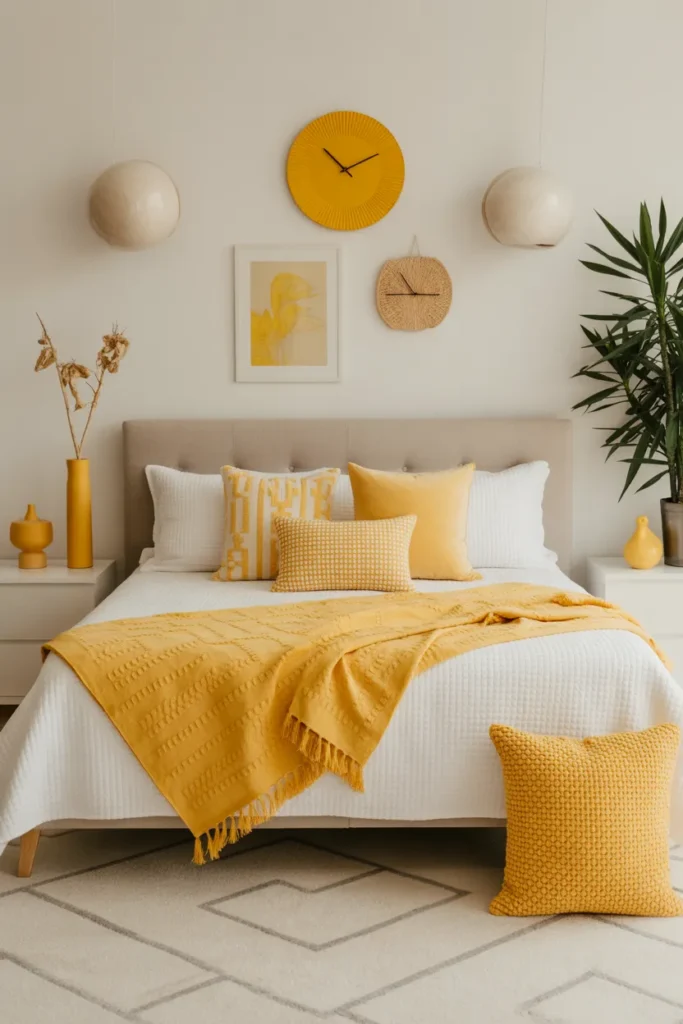   Sunshine Yellow Décor for a Joyful Bedroom Theme