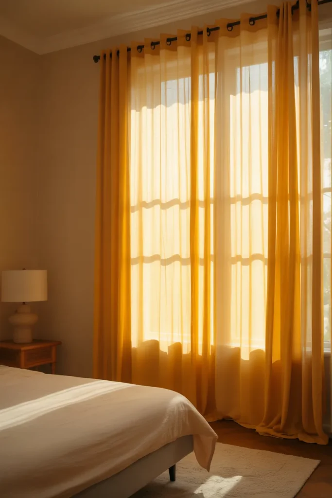  Yellow Curtains that Bring Soft Sunshine Indoors