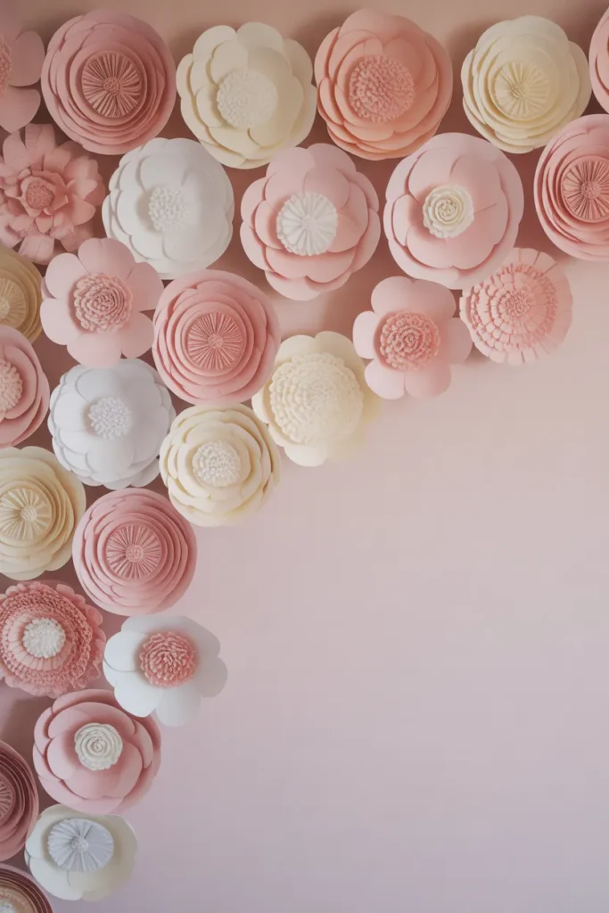  DIY Paper Flower Wall Art