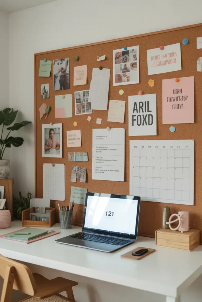  Cork Board Wall for Functional Style