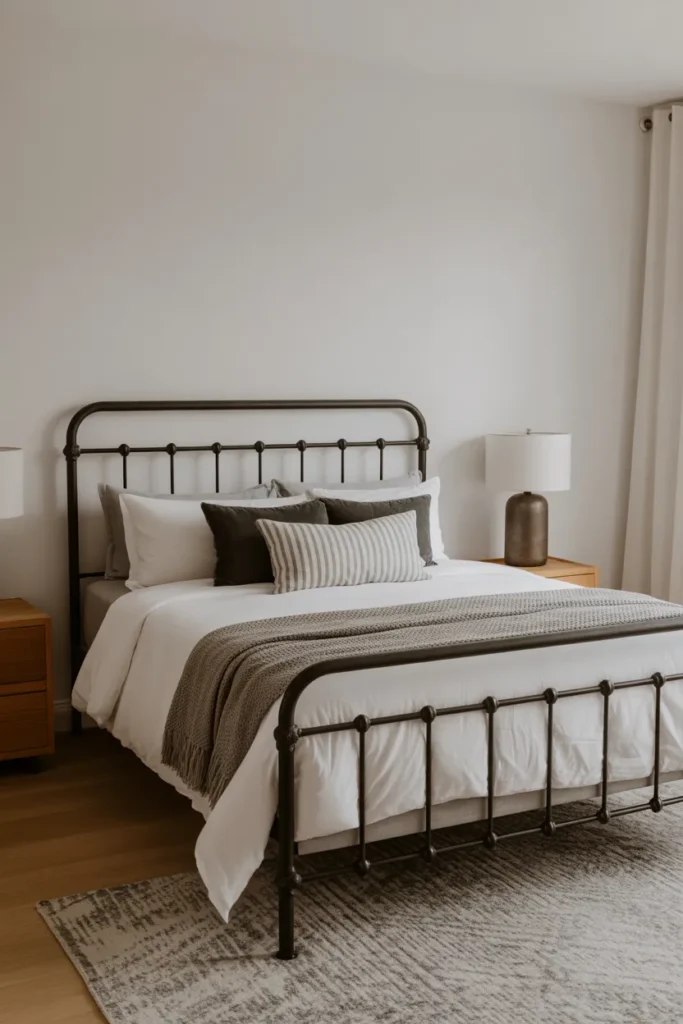 Metal Bed Frame with Clean Lines