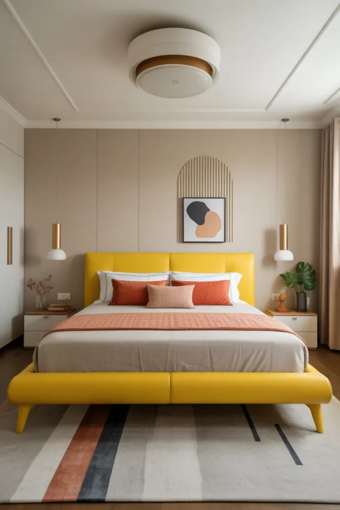   Yellow Bed Frame for a Playful and Modern Twist