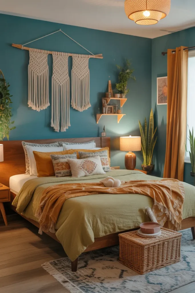   Teal Blue & Olive Green Boho Mix