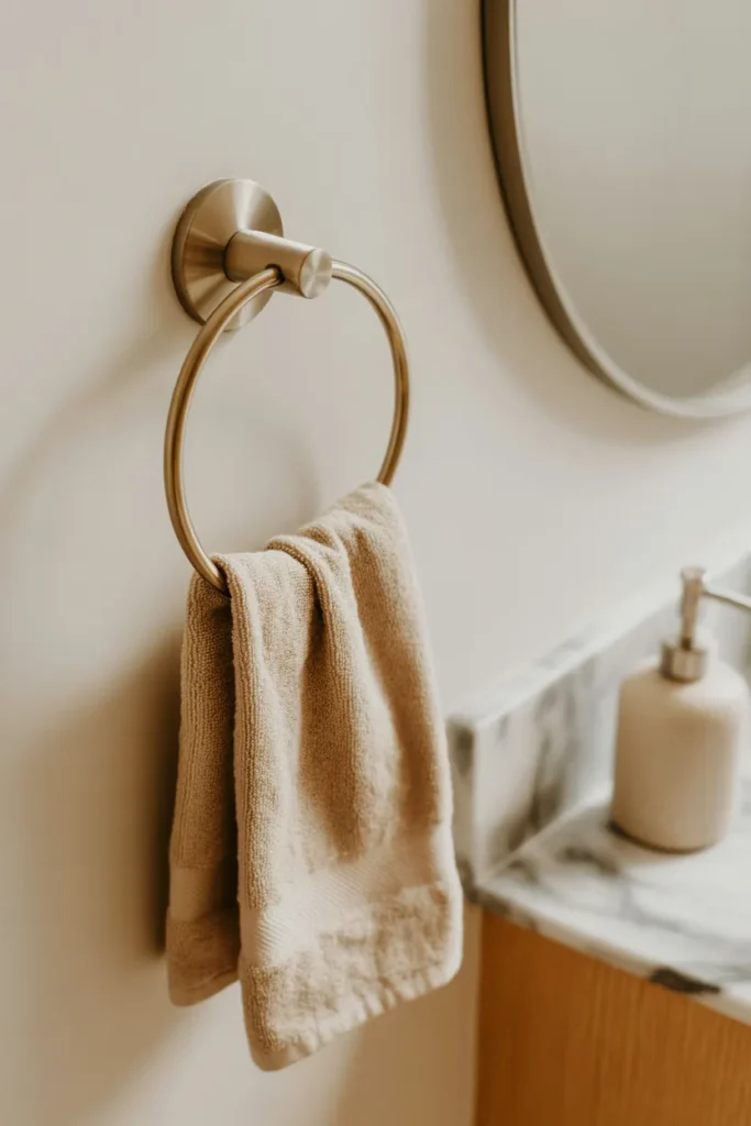  Minimalist Brass Ring Towel Holder