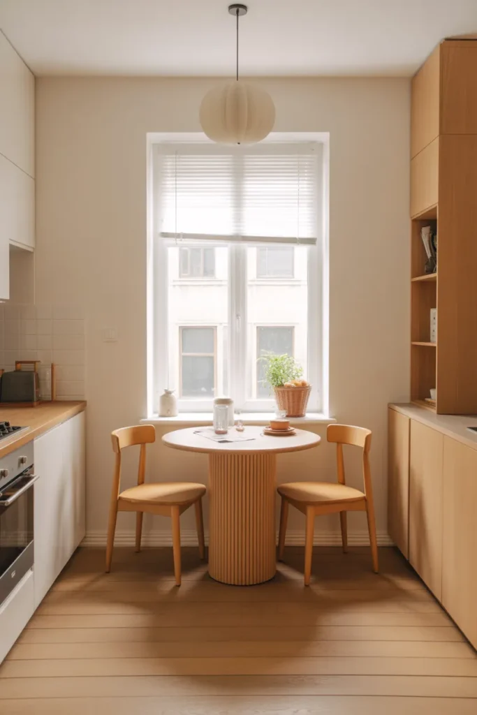 Round Pedestal Table for Easy Movement