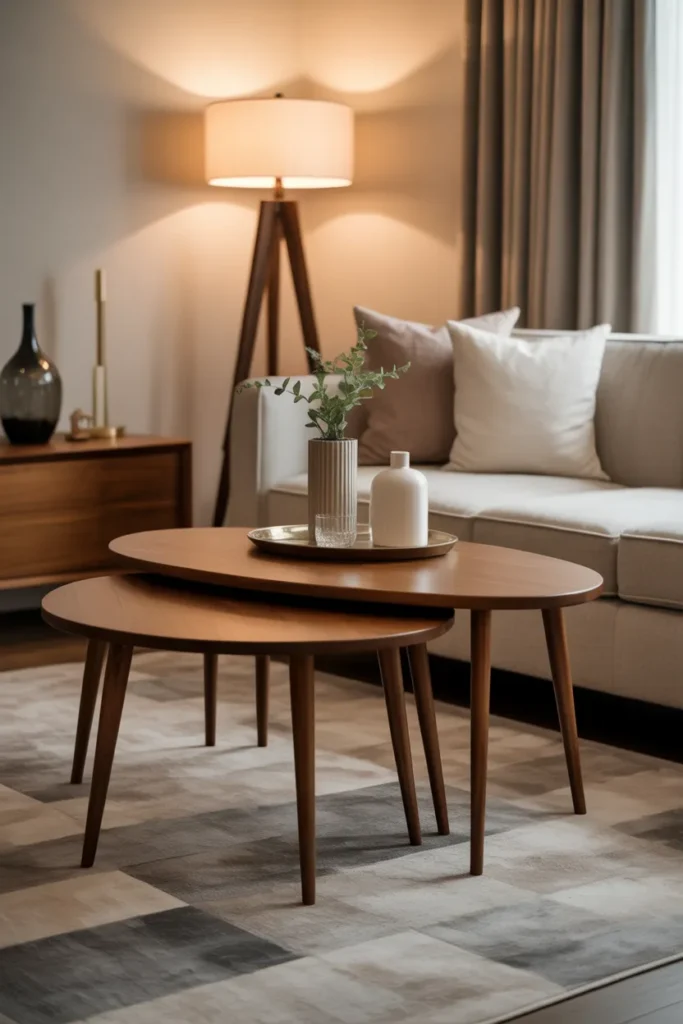  Mid Century Nesting Coffee Tables